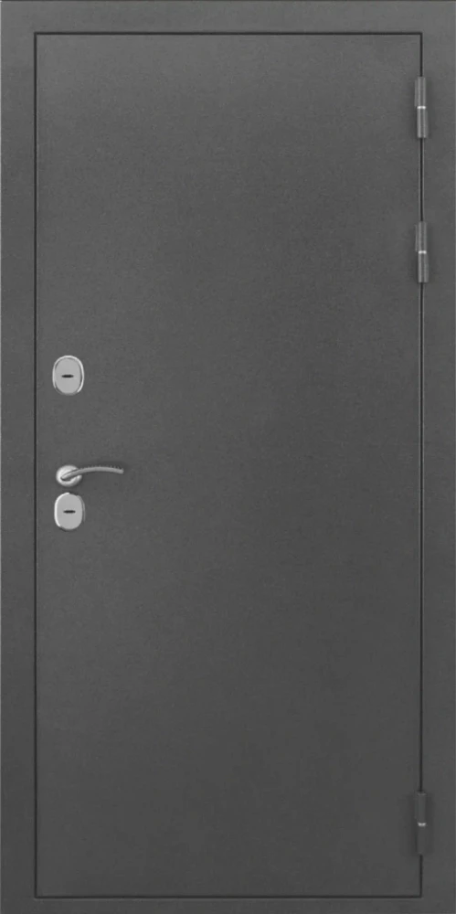 Входная дверь ДвериПРО L-Термо серебро СБ-1 (ст. белое, 16мм, капучино) DPRO201398 внешняя сторона