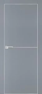 Межкомнатная дверь PX-19 AL кромка с 4-х ст. Серый матовый