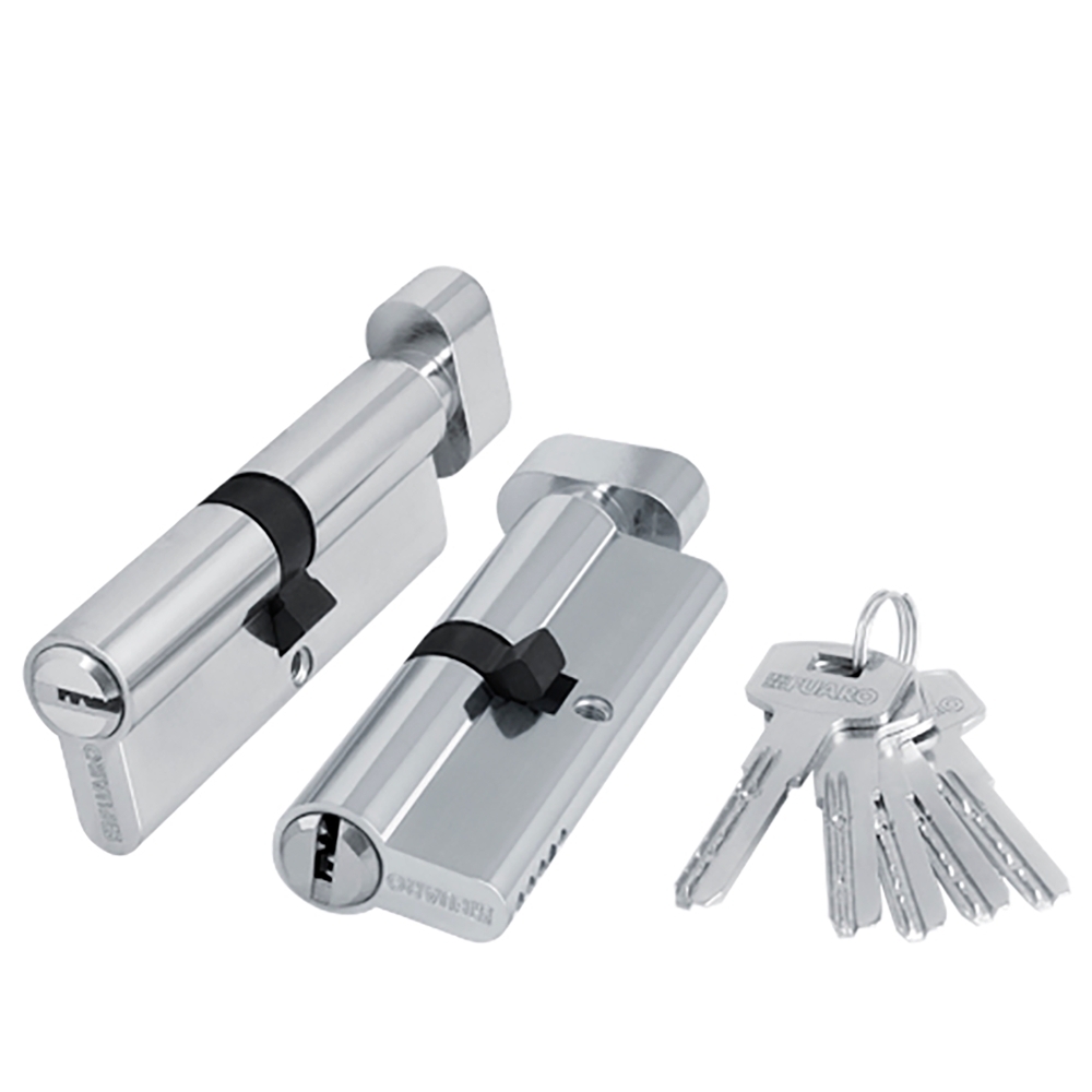 Фото Цилиндровый механизм (200 ZM/100) 2000ZMKnob100(50+10+40) CP хром 5Key с вертушкой