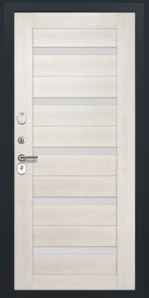 Входная дверь ДвериПРО Д-68 СБ-1 (ст. белое, 16мм, беленый дуб) DPRO196859 внутренняя сторона