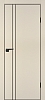 Межкомнатная дверь P-20  черный молдинг PET,  кромка ABS черная c 4-х ст. Бежевый матовый