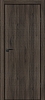 Межкомнатная дверь P-1 кромка ABS черная c 4-х ст. Дуб темный